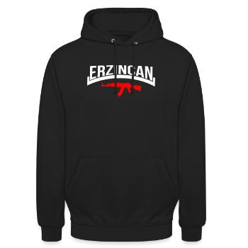 Erzincan ak - Unisex Hoodie - Schwarz - Vorne - Alina (178cm) & Michal (187cm)