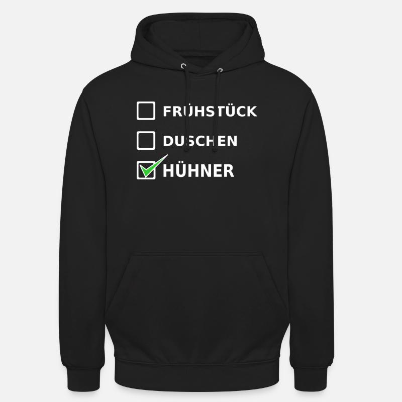 Hühner - Unisex Hoodie - Schwarz