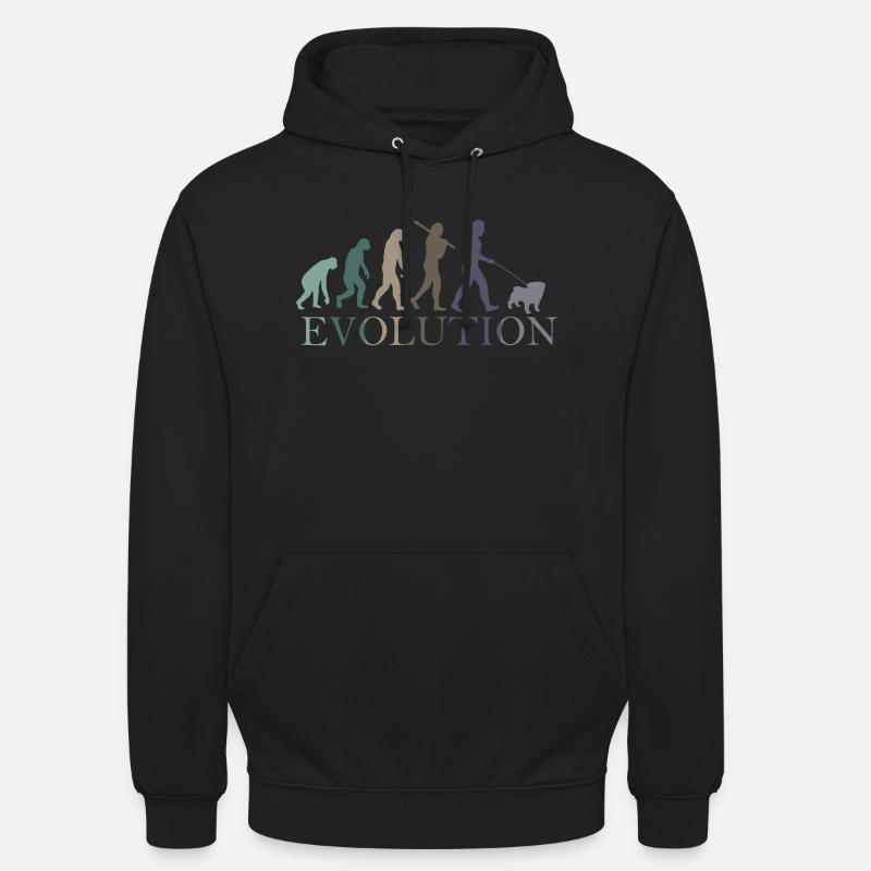 DIE EVOLUTION DES MOPSES - Unisex Hoodie - Schwarz