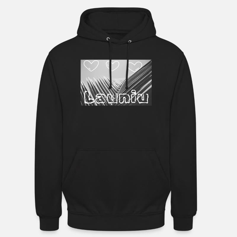 Launiu - Sweat-shirt à capuche unisexe - noir