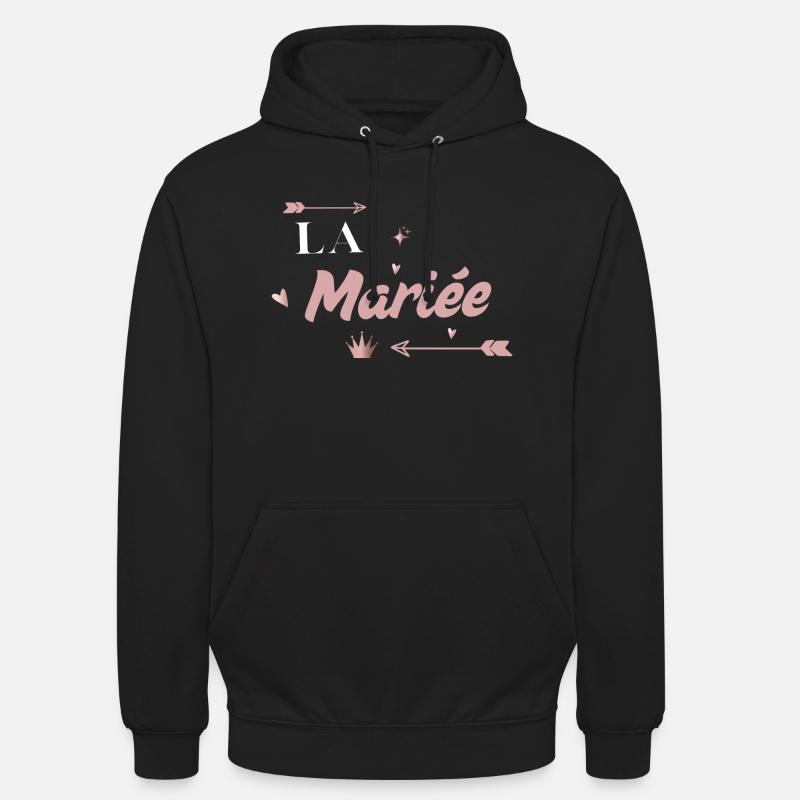 la mariée rose flèche - Sweat-shirt à capuche unisexe - noir
