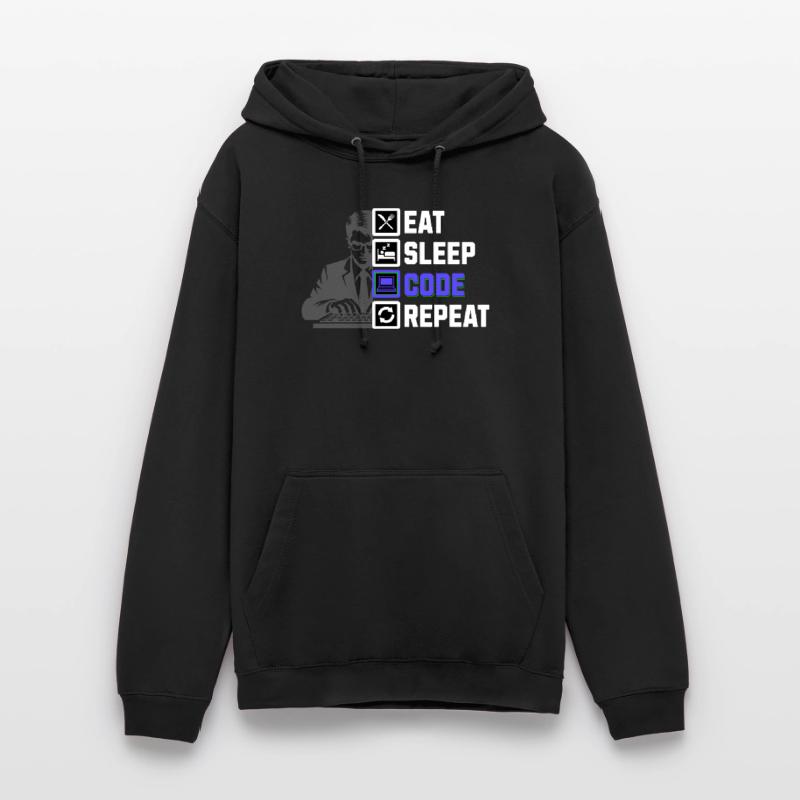 Coding Life – Eat Sleep Code Repeat Design Unisex Hoodie