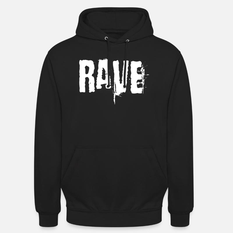conception de logo rave - Sweat-shirt à capuche unisexe - noir