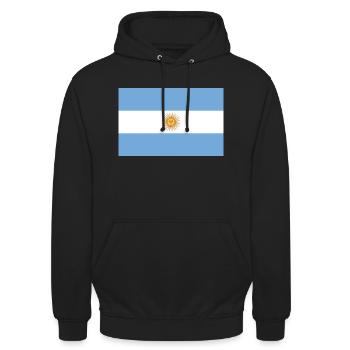 Argentina Argentina Flag Flag - Unisex Hoodie - black - Front - Alina (178cm) & Michal (187cm)