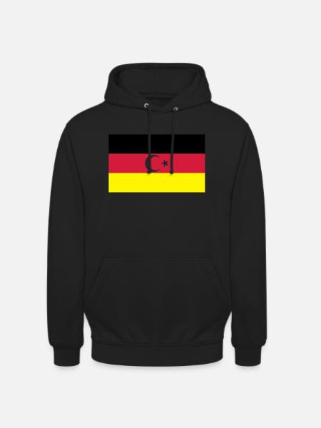 German Turkish flag - Unisex Hoodie - black