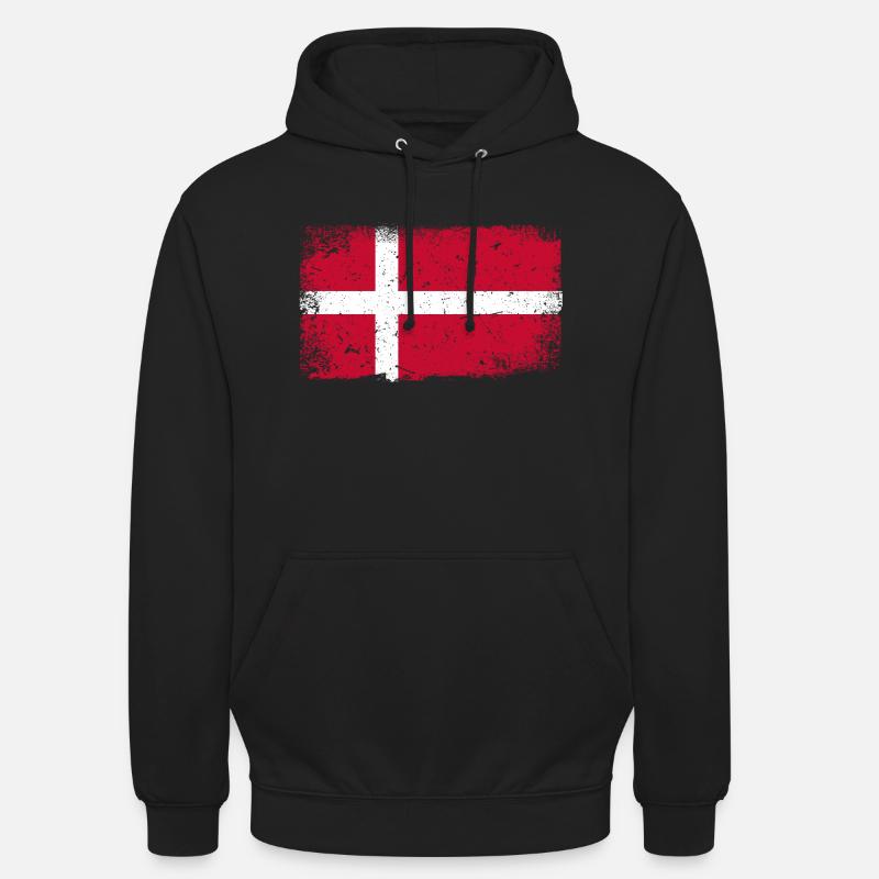 Drapeau danemark - Sweat-shirt à capuche unisexe - noir
