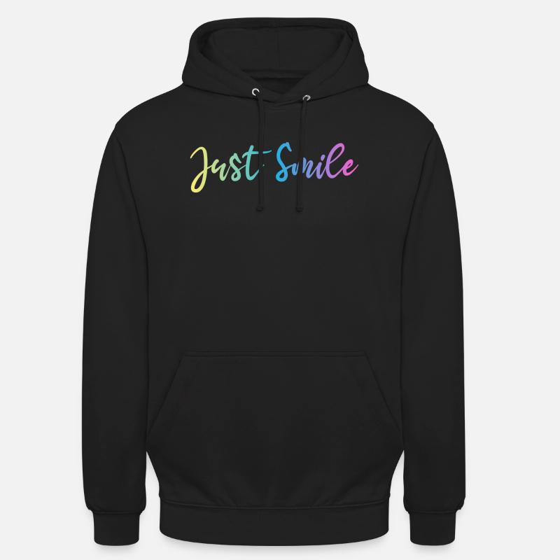 JUST SMILE GRADIENT TRIPLE - Sweat-shirt à capuche unisexe - noir
