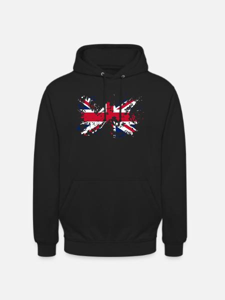 Drapeau anglais drapeau anglais - Sweat-shirt à capuche unisexe - noir
