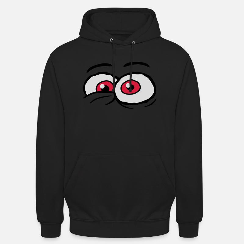 Comic Eyes Crazy Design - Sweat-shirt à capuche unisexe - noir