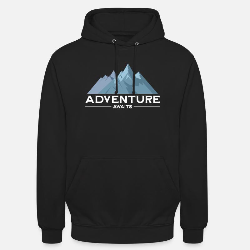 L’aventure vous attend - Sweat-shirt à capuche unisexe - noir