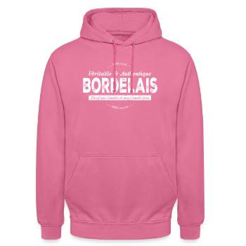 Véritable et authentique Bordelais - Sweat-shirt à capuche unisexe - rose - Devant - Alina (178cm) & Michal (187cm)