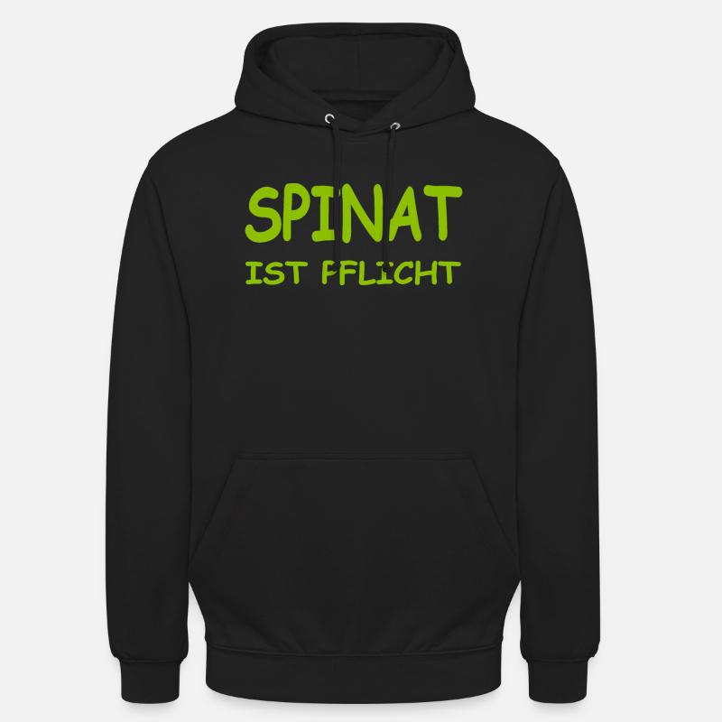 Spinat - Unisex Hoodie - Schwarz