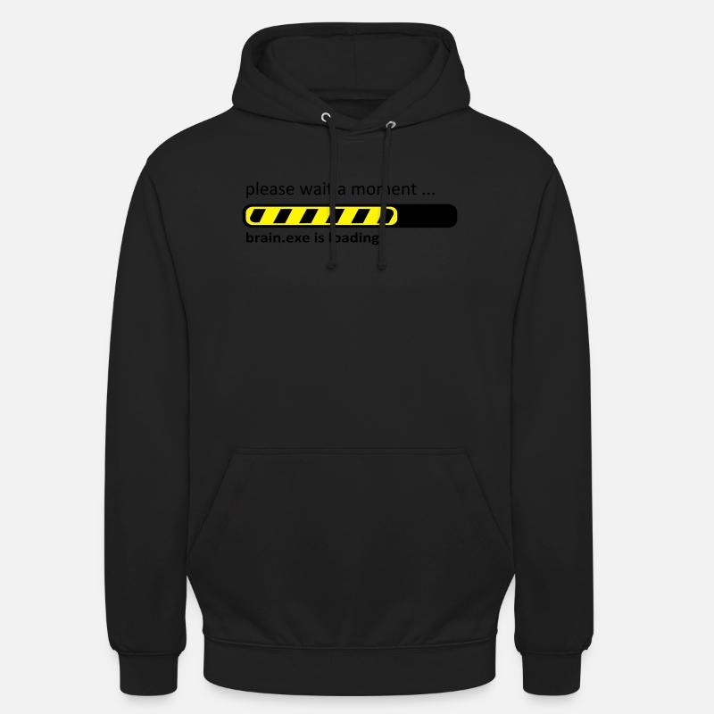 brain.exe chargement Gehirn.exe Loading Geek - Sweat-shirt à capuche unisexe - noir