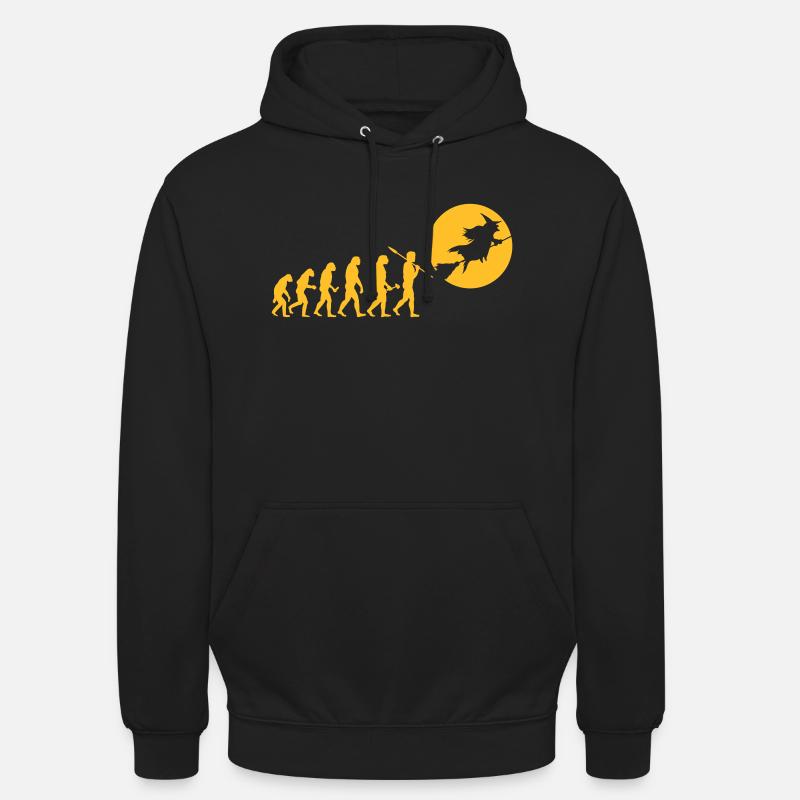 Evolution Hexe Silhouette Geschenk Shirt - Unisex Hoodie - Schwarz