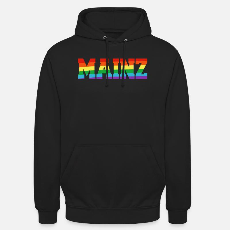 Mainz Regenbogenfahne - Unisex Hoodie - Schwarz