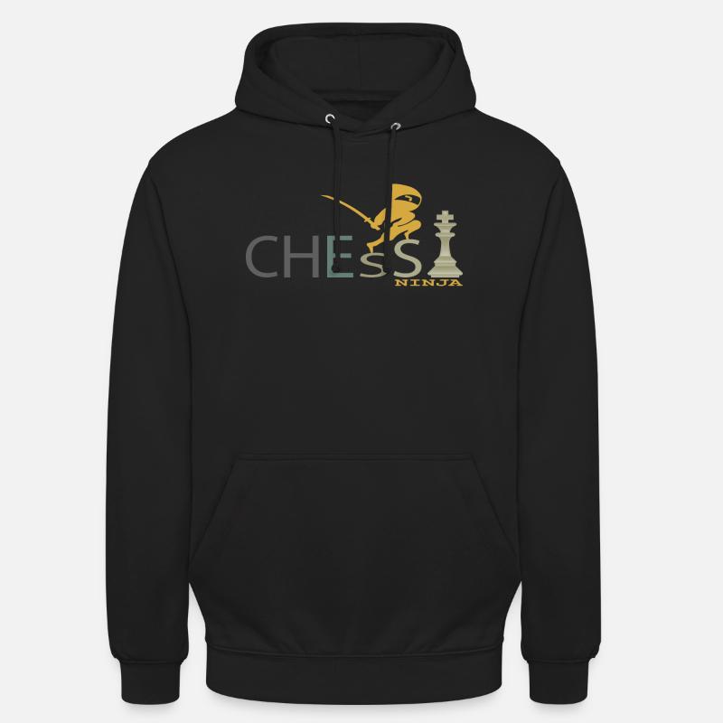 Chess Ninja Chess Thinking - Sweat-shirt à capuche unisexe - noir