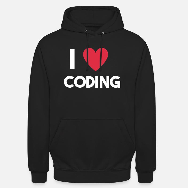 I love coding - Unisex Hoodie - black