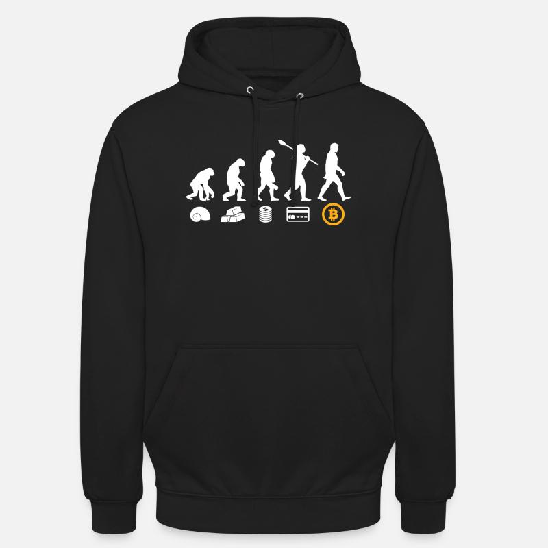 Bitcoin Geld Evolution - Unisex Hoodie - Schwarz