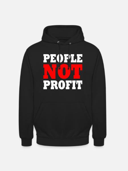 People not profit - Sweat-shirt à capuche unisexe - noir