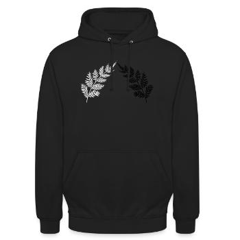 Leaves - Unisex Hoodie - black - Front - Alina (178cm) & Michal (187cm)