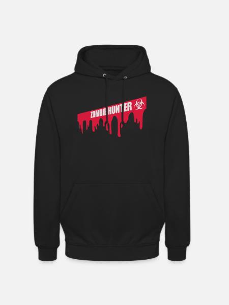 zombie hunter Halloween Quote - Unisex Hoodie - black