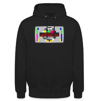 BOYKOTT KATAR QATAR ABSCHALTEN - Unisex Hoodie - Schwarz - Vorne - Alina (178cm) & Michal (187cm)