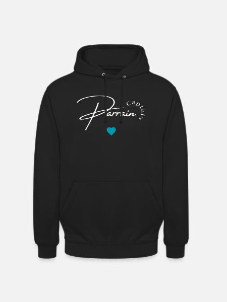Captain parrain - Sweat-shirt à capuche unisexe - noir