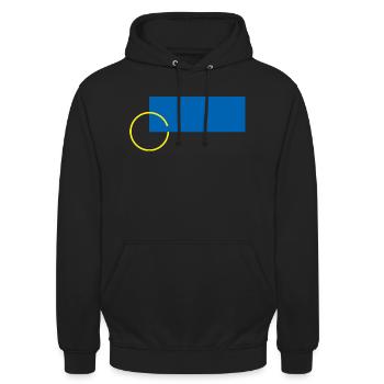 Harmonie des formes - Sweat-shirt à capuche unisexe - noir - Devant - Alina (178cm) & Michal (187cm)