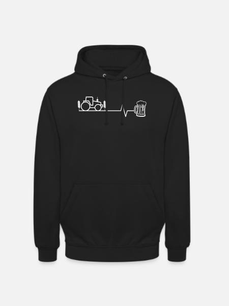 Traktor und Bier - Unisex Hoodie - Schwarz