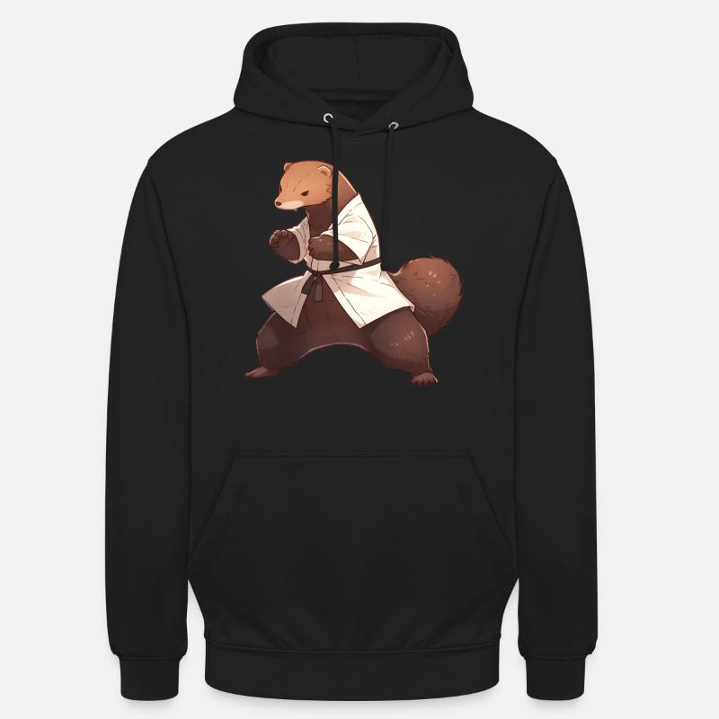 Mangouste de judo - Sweat-shirt à capuche unisexe - noir