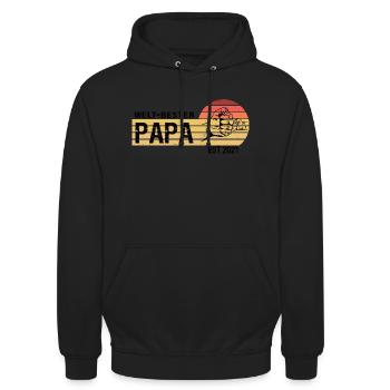 Bester Papa - Unisex Hoodie - Schwarz - Vorne - Alina (178cm) & Michal (187cm)