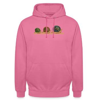 Snails - Unisex Hoodie - pink - Front - Alina (178cm) & Michal (187cm)