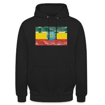 Éthiopie - Sweat-shirt à capuche unisexe - noir - Devant - Alina (178cm) & Michal (187cm)