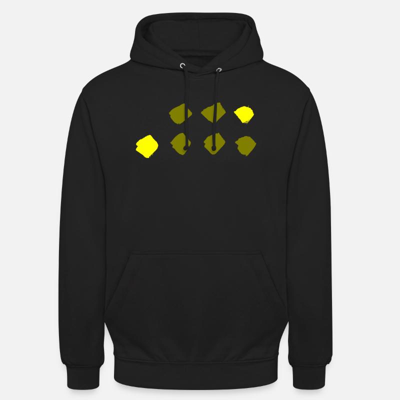 Plaid Pattern - Dots Pattern - Unisex Hoodie - black