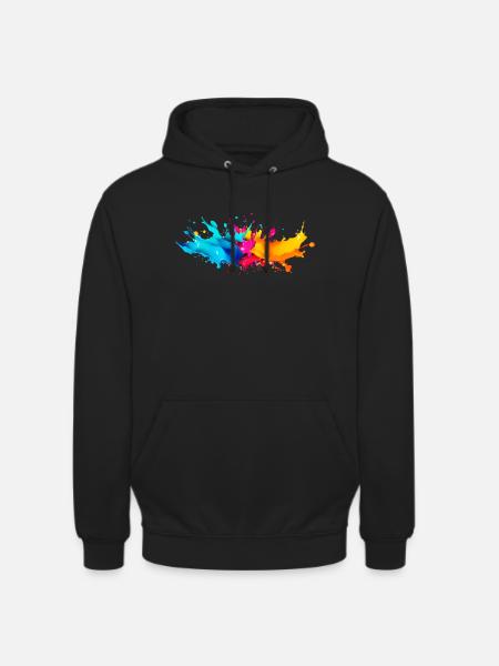 Explosion de Peinture - Sweat-shirt à capuche unisexe - noir