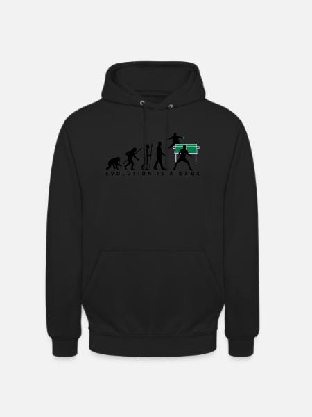 evolution_tischtennisspieler_102012_a_3c - Unisex Hoodie - black
