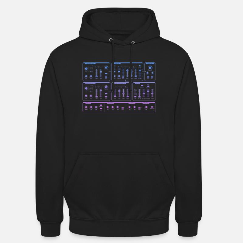 Synthétiseur | Gradient Synth - Sweat-shirt à capuche unisexe - noir