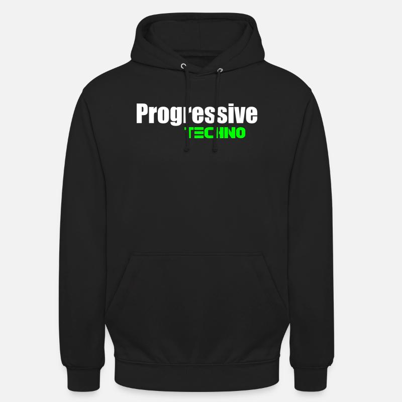 Progressiver Techno - Unisex Hoodie - Schwarz