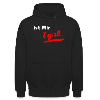 Ist mir Egal - Unisex Hoodie - Schwarz - Vorne - Alina (178cm) & Michal (187cm)