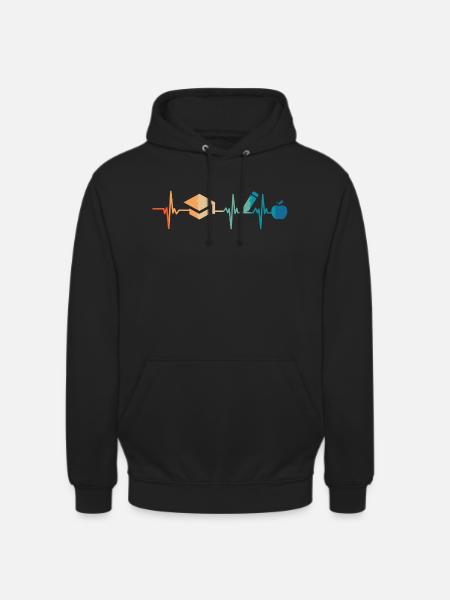 Heartbeat Teaching - Unisex Hoodie - black