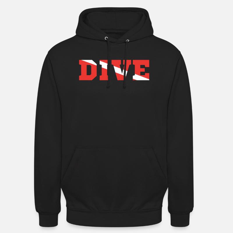 Plongée Plongeur Scuba - Sweat-shirt à capuche unisexe - noir