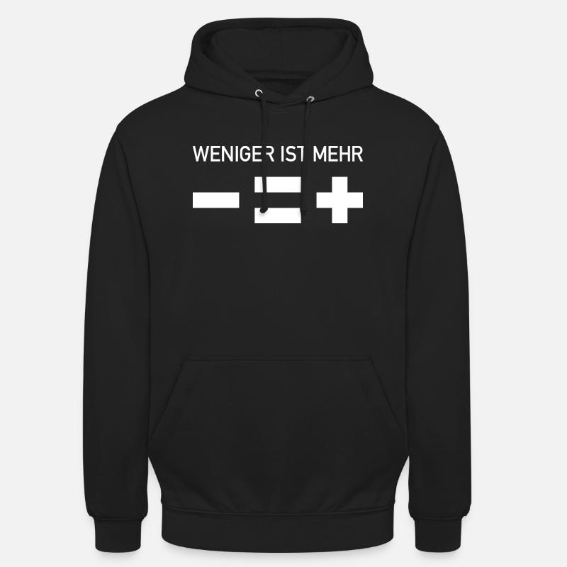 Moins, c’est plus - Sweat-shirt à capuche unisexe - noir