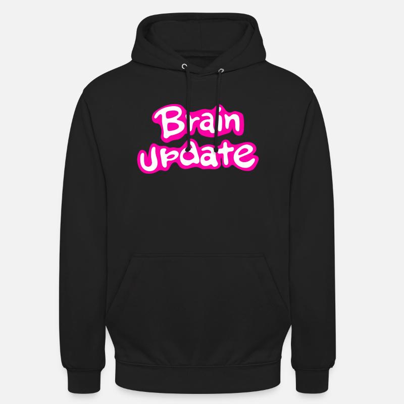 Brain Update Comic Font Pink. - Unisex Hoodie - black