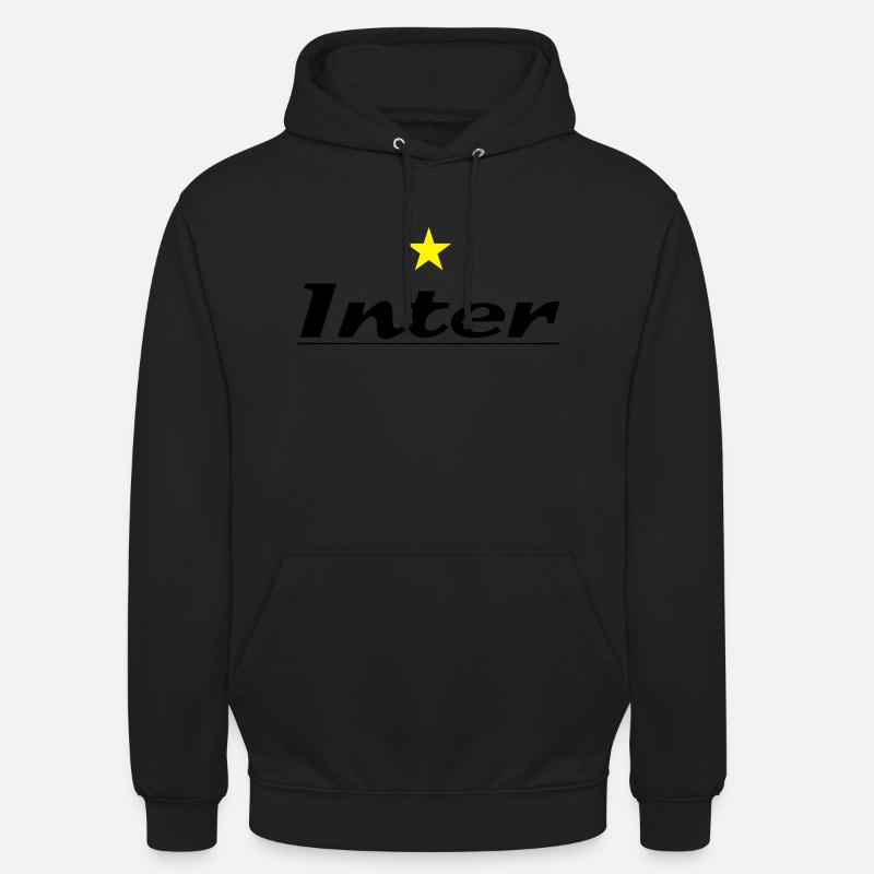 inter_02 - Sweat-shirt à capuche unisexe - noir