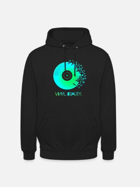 Beauté de vinyle - Sweat-shirt à capuche unisexe - noir