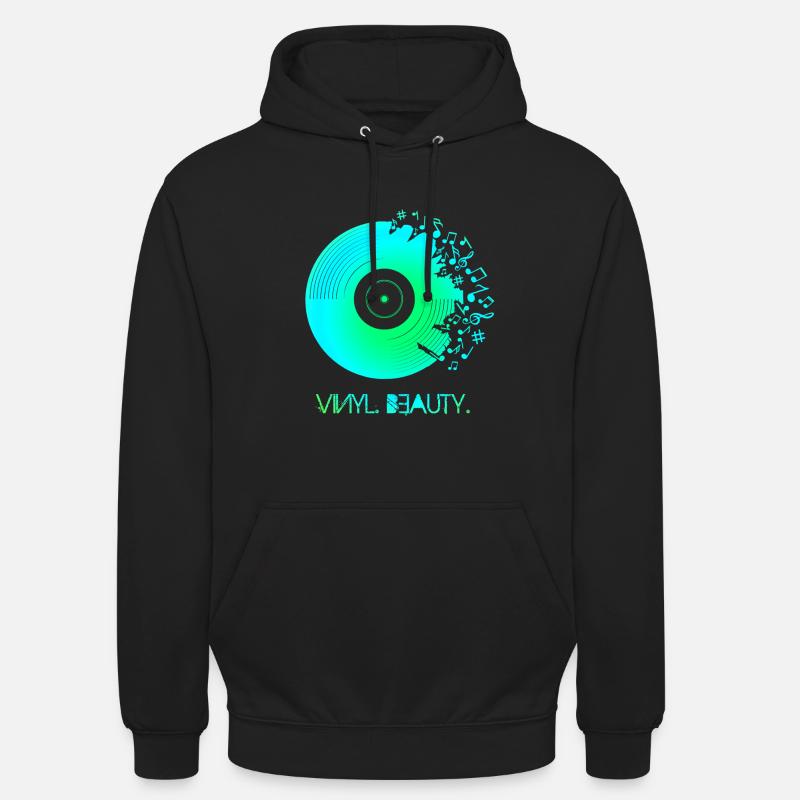 Beauté de vinyle - Sweat-shirt à capuche unisexe - noir