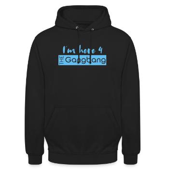 here 4 the gangbang - Unisex Hoodie - Schwarz - Vorne - Alina (178cm) & Michal (187cm)