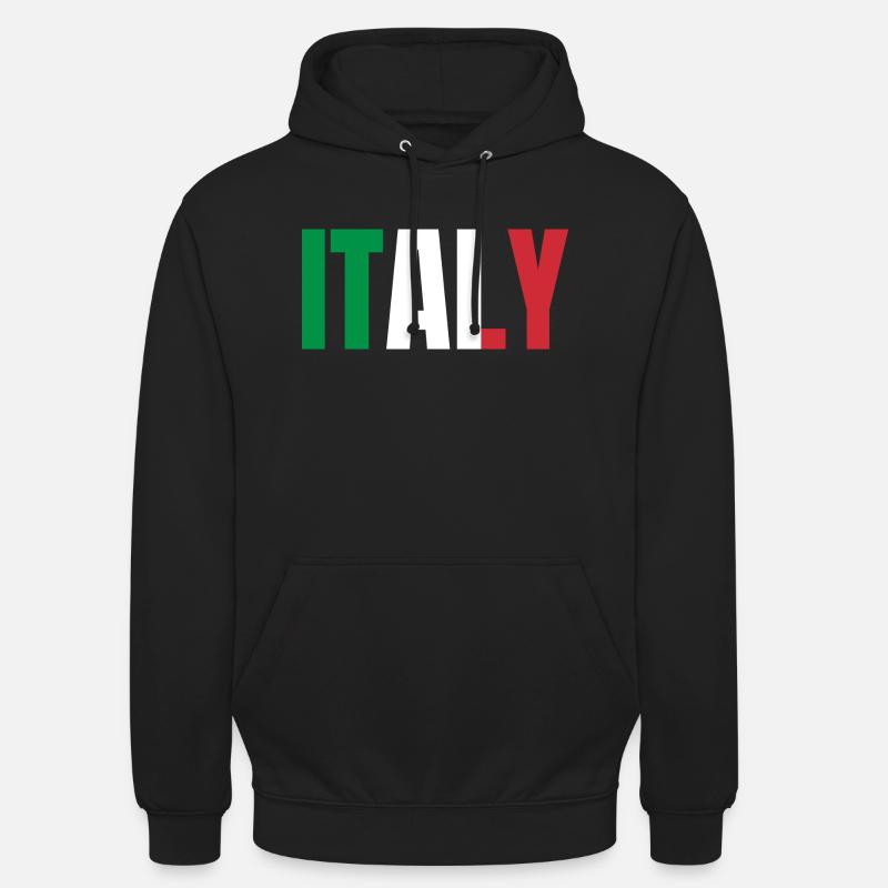 Drapeau de l’Italie - Sweat-shirt à capuche unisexe - noir