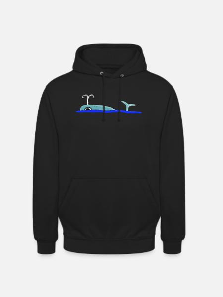 Whale - Unisex Hoodie - black