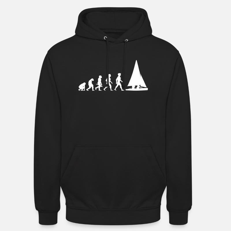 Voilier d'évolution voilier - Sweat-shirt à capuche unisexe - noir